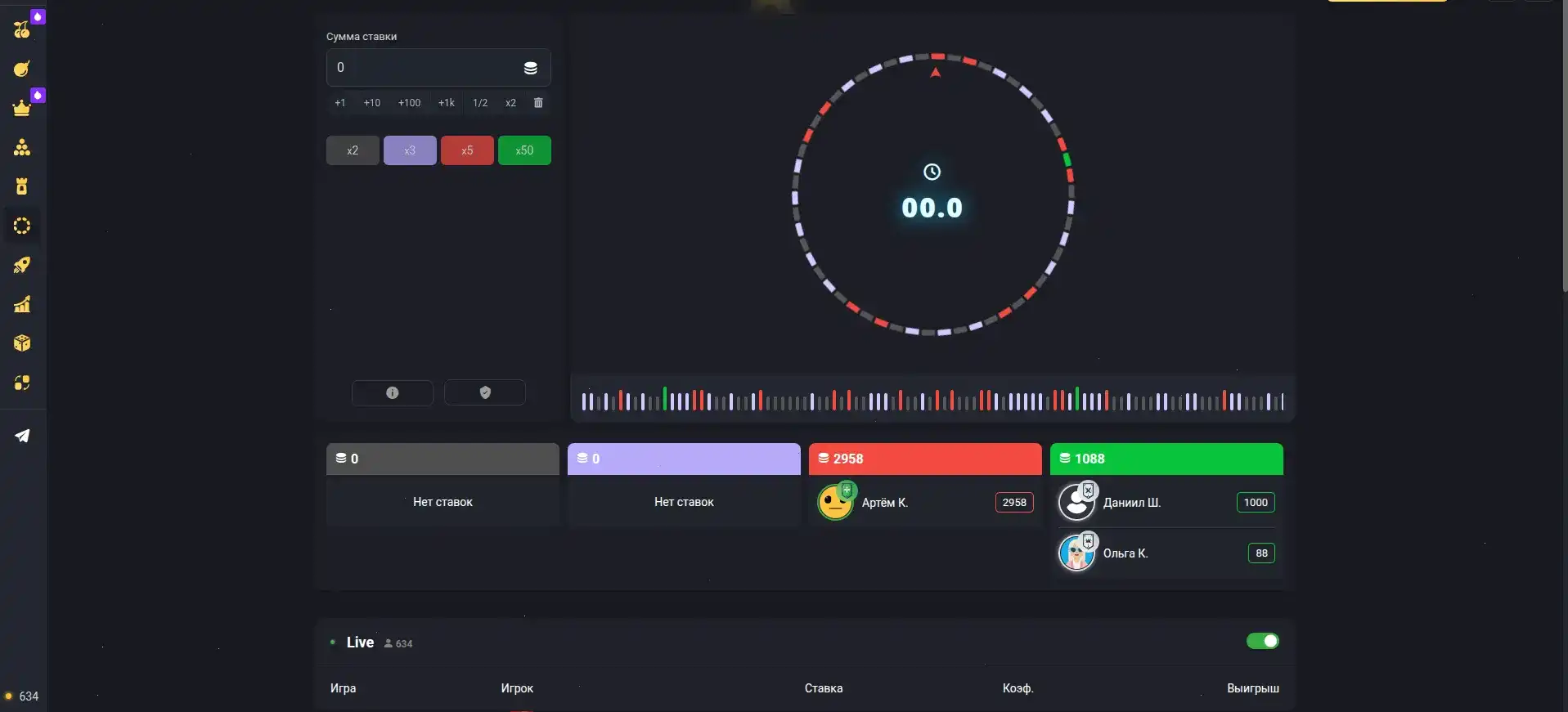 Интерфейс казино Джет на компьютере